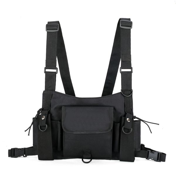 large capacity vest pouch chest bag streetwear tactical rig nylon multi pockets waist belt harness with shoulder strap
large capacity vest pouch chest bag streetwear tactical rig nylon multi pockets waist belt harness with shoulder strap