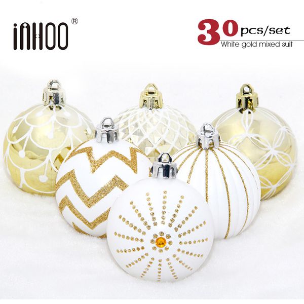 inhoo 30pcs/set christmas balls wedding christmas tree decorations for home xmas party 6cm platinum snowball plastic accessories
inhoo 30pcs/set christmas balls wedding christmas tree decorations for home xmas party 6cm platinum snowball plastic accessories
