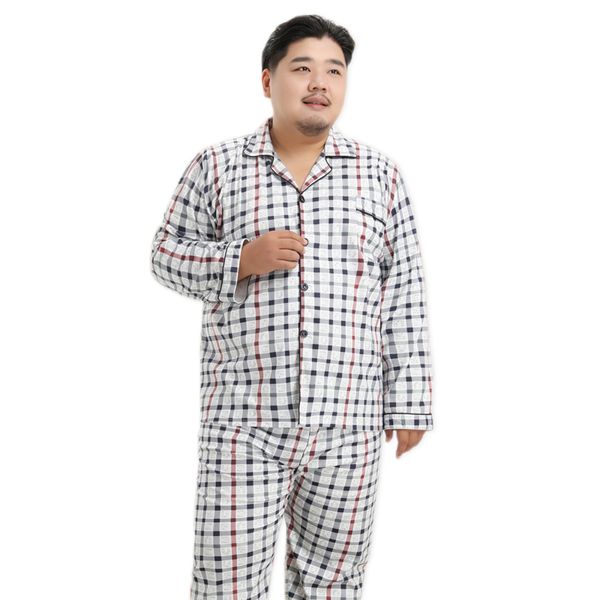 plus size 130kg 5xl knit cotton pajama sets mens 2020 spring new sleepwear simple plaid pyjamas casual night wear for men, Black;brown
plus size 130kg 5xl knit cotton pajama sets mens 2020 spring new sleepwear simple plaid pyjamas casual night wear for men, Black;brown