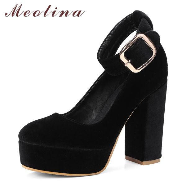 meotina high heels women shoes platform thick high heels shoes square toe ankle strap pumps ladies spring red big size 3, Black
meotina high heels women shoes platform thick high heels shoes square toe ankle strap pumps ladies spring red big size 3, Black