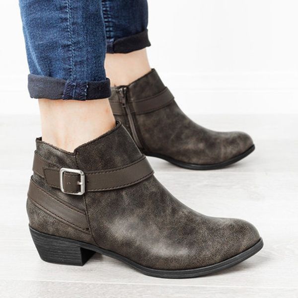 stylish buckle strap boots women casual round toe low-heele zipper roman pu leather winter shoes women zapatos de mujer, Black
stylish buckle strap boots women casual round toe low-heele zipper roman pu leather winter shoes women zapatos de mujer, Black