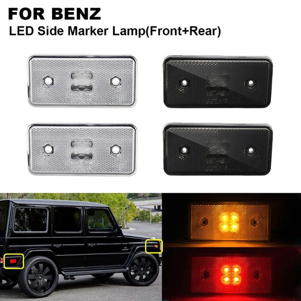 4pcs led side marker turn signal light for w463 02-14 2pcs x clear amber front 2pcs x smoked red rear side indicator lamp
4pcs led side marker turn signal light for w463 02-14 2pcs x clear amber front 2pcs x smoked red rear side indicator lamp