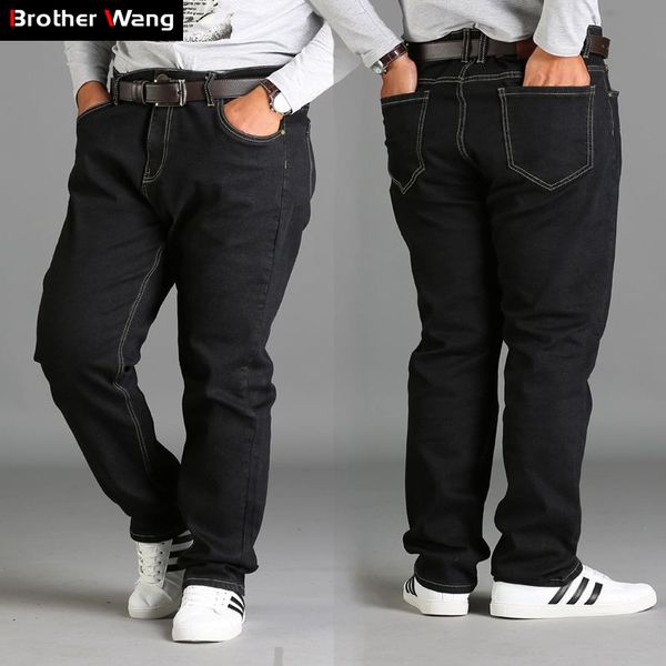 plus size 40 42 44 46 men's black jeans 2019 new classic business casual elastic force loose denim trousers brand pants male, Blue
plus size 40 42 44 46 men's black jeans 2019 new classic business casual elastic force loose denim trousers brand pants male, Blue