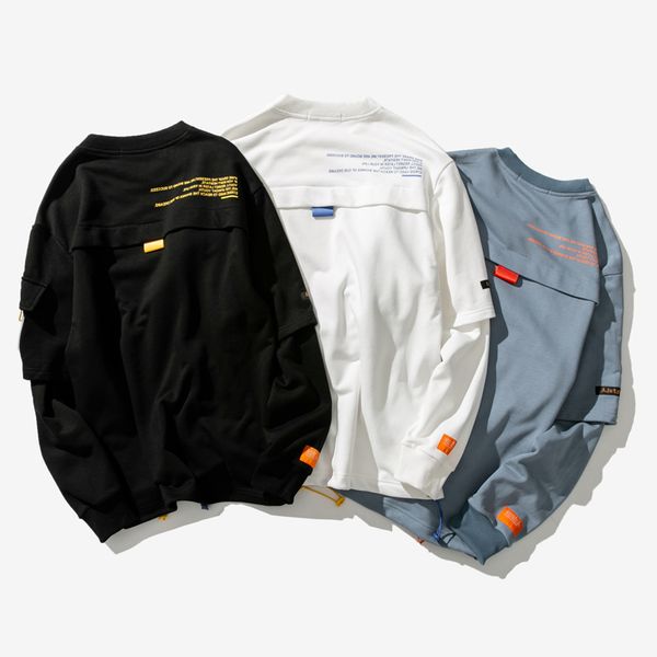cotton fake two pieces printed men's sweatshirts patch designs mens hoodies male loose casual round neck hoodie streetwear, Black
cotton fake two pieces printed men's sweatshirts patch designs mens hoodies male loose casual round neck hoodie streetwear, Black