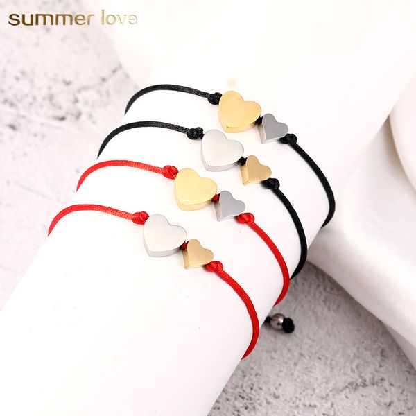 new arrival hanmade woven string heart stainless steel charm bracelet for women men fashion lucky rope gold silver plated braided bracelet, Black
new arrival hanmade woven string heart stainless steel charm bracelet for women men fashion lucky rope gold silver plated braided bracelet, Black