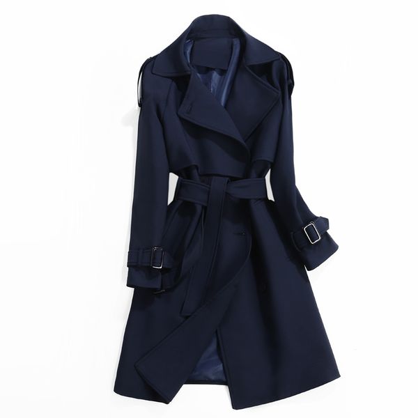 female windbreakers 2019 spring autumn fashion trench coats women's long slim overcoat women double breasted coat belt outwear, Tan;black
female windbreakers 2019 spring autumn fashion trench coats women's long slim overcoat women double breasted coat belt outwear, Tan;black