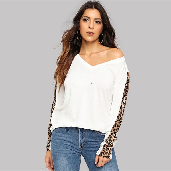 t shirt women womens designer clothing highstreet white v neck leopard sleeve 2019 autumn casual modern lady regular fit women top
t shirt women womens designer clothing highstreet white v neck leopard sleeve 2019 autumn casual modern lady regular fit women top