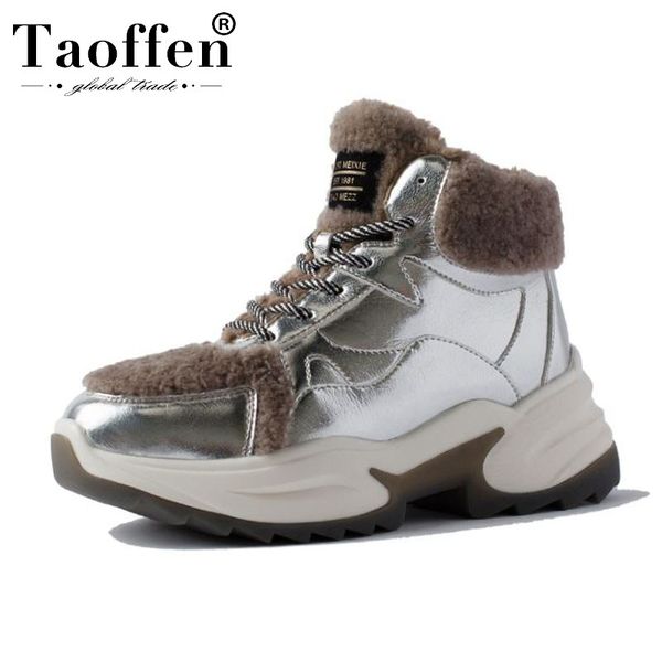 taoffen women snow boots plush fur real leather thick sole keep warm ankle boots casual outdoor fashion snow shoes size 35-40, Black
taoffen women snow boots plush fur real leather thick sole keep warm ankle boots casual outdoor fashion snow shoes size 35-40, Black