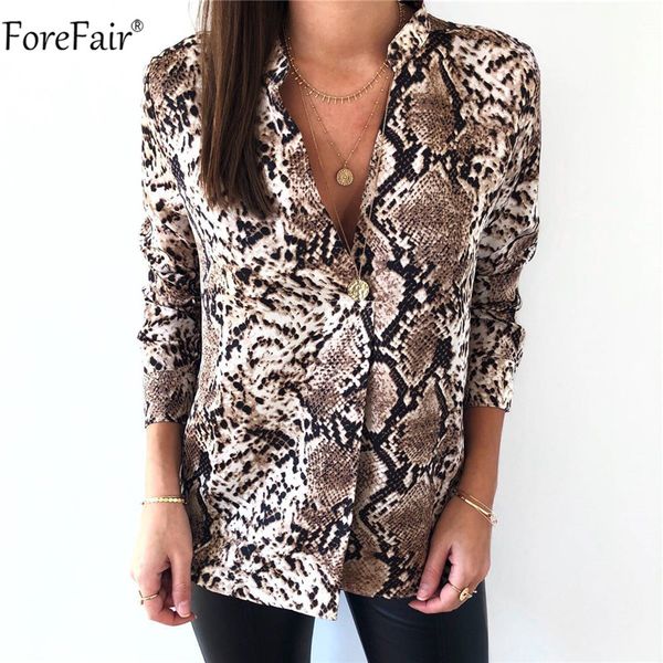 forefair leopard v образным вырезом с длинным рукавом блузка женская одежда 2019 весна мода топы лето, White 
forefair leopard v образным вырезом с длинным рукавом блузка женская одежда 2019 весна мода топы лето, White