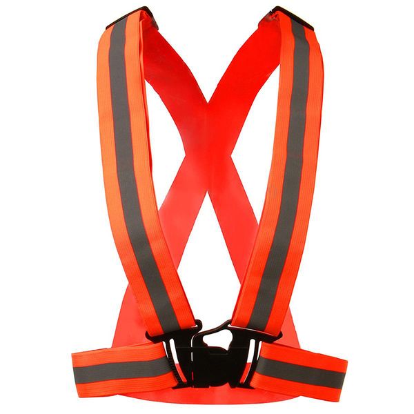 high visibility reflective safety belt jacket for running jogging cycling vest orange #8, Black 
high visibility reflective safety belt jacket for running jogging cycling vest orange #8, Black