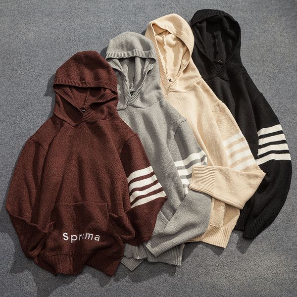 yasuguoji new 2019 autumn fashion loose hooded sweater men japanese men sweaters kangaroo pocket knitted pullover sweaters, White;black
yasuguoji new 2019 autumn fashion loose hooded sweater men japanese men sweaters kangaroo pocket knitted pullover sweaters, White;black