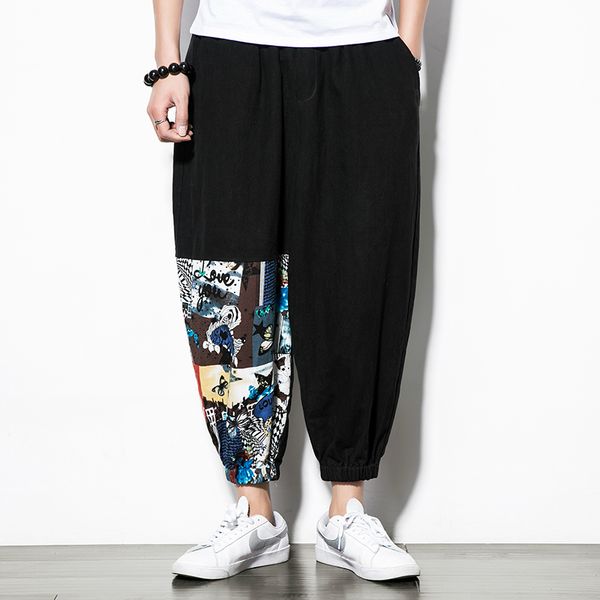 китайский стиль мужчины хлопок лен тонкий укороченные брюки mens casual summer streetwear традиционный национальный отпечатанных брюки, Black
китайский стиль мужчины хлопок лен тонкий укороченные брюки mens casual summer streetwear традиционный национальный отпечатанных брюки, Black