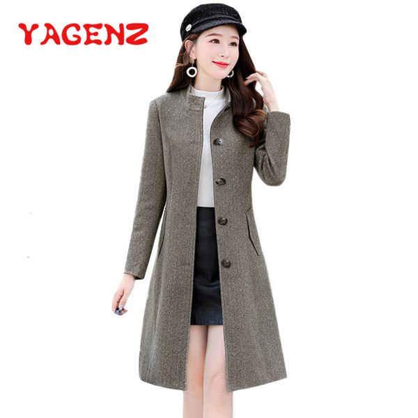 yagenz women wool coat stand collar winter coat women single-breasted slim blended long woolen coats elegant cappotto donna 600, Black
yagenz women wool coat stand collar winter coat women single-breasted slim blended long woolen coats elegant cappotto donna 600, Black