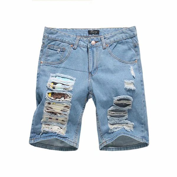 men's jeans wholesale 2021 fashion denim shorts summer korean casual straight youth ripped hole breeches, Blue
men's jeans wholesale 2021 fashion denim shorts summer korean casual straight youth ripped hole breeches, Blue