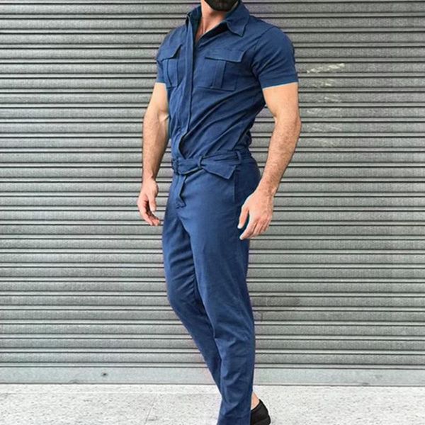men's tracksuits heflashor cotton jumpsuit mens overalls streetwear lapel short sleeve rompers cargo pants single breasted romper pocke, Gray
men's tracksuits heflashor cotton jumpsuit mens overalls streetwear lapel short sleeve rompers cargo pants single breasted romper pocke, Gray