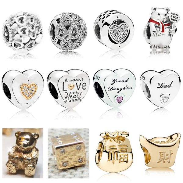 new new 925 sterling silver pandora & gold charms for love dad & daughter bead clear cz fit women bracelets diy factory wholesale, Black
new new 925 sterling silver pandora & gold charms for love dad & daughter bead clear cz fit women bracelets diy factory wholesale, Black
