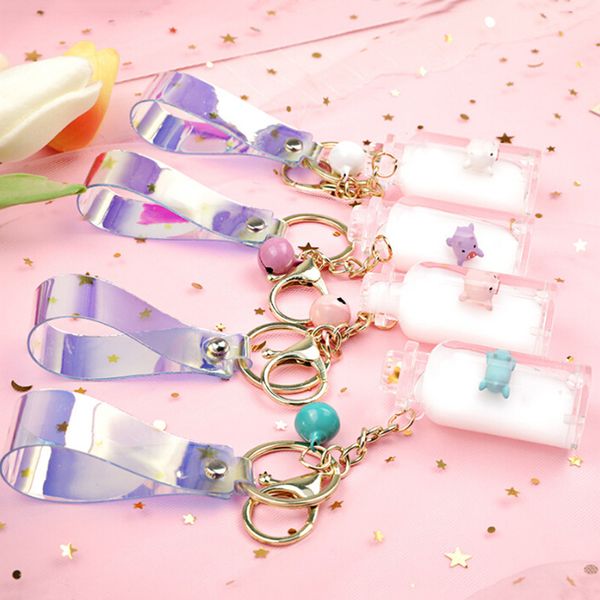 new creative mini pig milk bottle keyring quicksand bottle milk key chain for women bag charm christmas gift, Silver
new creative mini pig milk bottle keyring quicksand bottle milk key chain for women bag charm christmas gift, Silver