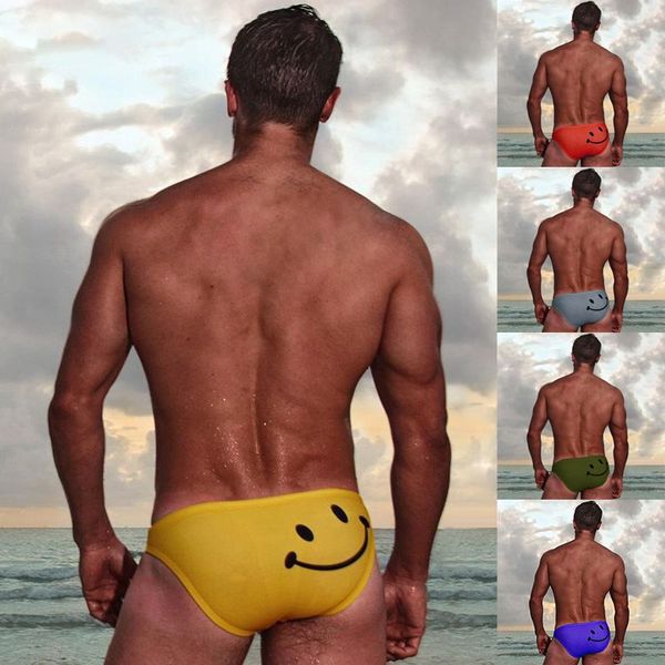 men swim briefs cartoon smiling face printed low waist elastic cotton beach trunks swimwear swimsuit new
men swim briefs cartoon smiling face printed low waist elastic cotton beach trunks swimwear swimsuit new