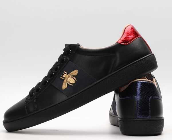 with box 2019 fashion stripes green red embroidered sneakers ace black genuine leather men womens casual designer shoesc13
with box 2019 fashion stripes green red embroidered sneakers ace black genuine leather men womens casual designer shoesc13