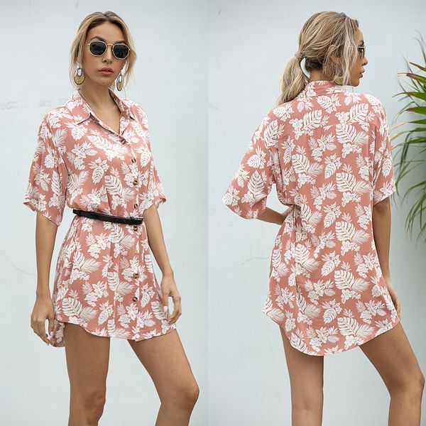 2020 spring and summer shirt new european and american popular womens four-color printed loose short-sleeved shirt skirt cross-border sa, White
2020 spring and summer shirt new european and american popular womens four-color printed loose short-sleeved shirt skirt cross-border sa, White