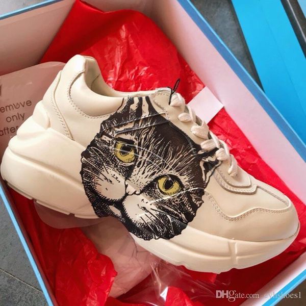 ny animal designer shoes fashion rhyton leather sneaker for men women luxury sport shoes real leather thick sole runner sneaker, Black
ny animal designer shoes fashion rhyton leather sneaker for men women luxury sport shoes real leather thick sole runner sneaker, Black