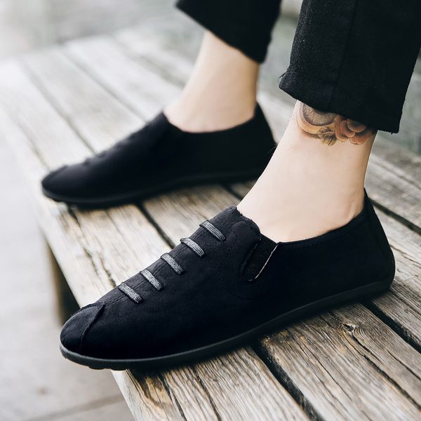 men leather casual sneakers loafers men shoes discount 2018 spring new fashion flat heel breathable lace-up light brand design, Black
men leather casual sneakers loafers men shoes discount 2018 spring new fashion flat heel breathable lace-up light brand design, Black