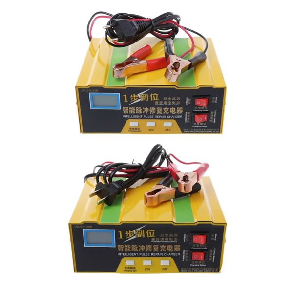 1 pc dc 12v/24v eu/us plug auto car motorcycle battery charger intelligent pulse repair truck storage new
1 pc dc 12v/24v eu/us plug auto car motorcycle battery charger intelligent pulse repair truck storage new