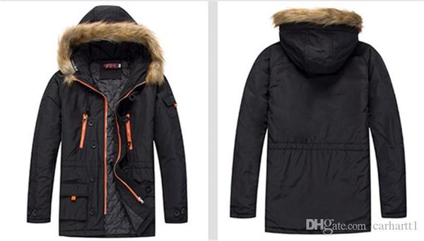 mens thick winter coats long sleeve fur collar hooded mens middle long outerwear casual couples doudoune with zipper, Black
mens thick winter coats long sleeve fur collar hooded mens middle long outerwear casual couples doudoune with zipper, Black