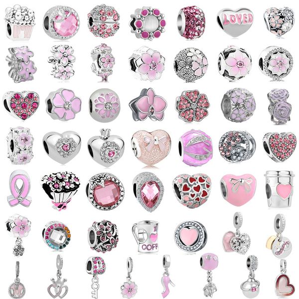 50pcs/lot(each for one) pink flower heart european mixed charm bead fit pandora charms bracelet for women diy jewelry m005, Black
50pcs/lot(each for one) pink flower heart european mixed charm bead fit pandora charms bracelet for women diy jewelry m005, Black