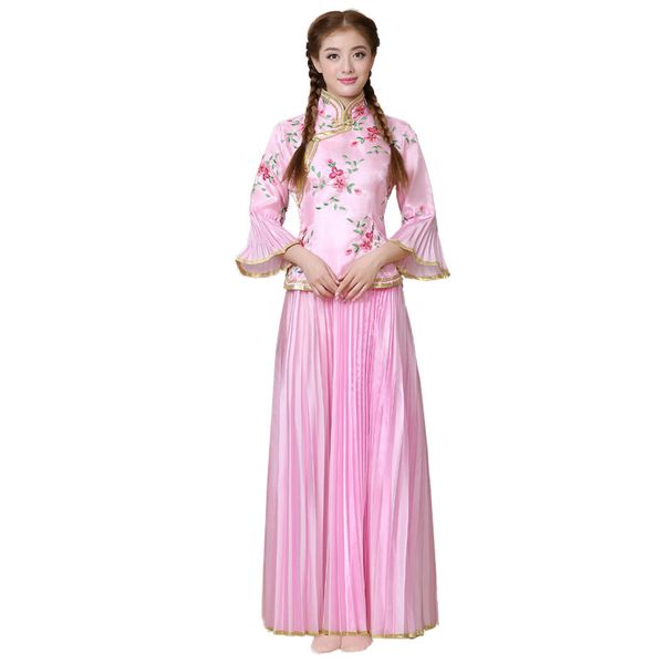 6 color chinese bridesmaid erect sisters embroidery dress wedding qipao cheongsam vintage oriental dresses evening gowns women, Red
6 color chinese bridesmaid erect sisters embroidery dress wedding qipao cheongsam vintage oriental dresses evening gowns women, Red