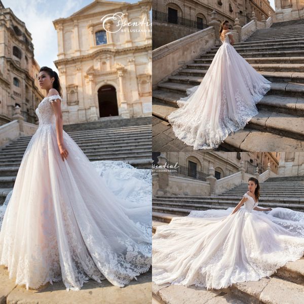 lussano 2020 abiti da sposa off the shoulder lace appliques a line blush pink bridal dress sweep train vestidos de novia, White
lussano 2020 abiti da sposa off the shoulder lace appliques a line blush pink bridal dress sweep train vestidos de novia, White