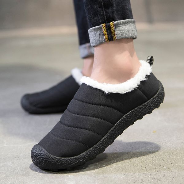 new fashion men winter shoes solid color snow boots plush inside antiskid bottom keep warm waterproof ski boots size 36 - 46, Black
new fashion men winter shoes solid color snow boots plush inside antiskid bottom keep warm waterproof ski boots size 36 - 46, Black