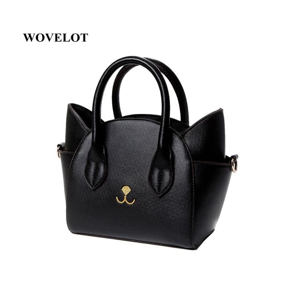2 color fashion women's handbags pu leather handle cute cat shoulder bags ladies totes simple trapeze women messenger bag
2 color fashion women's handbags pu leather handle cute cat shoulder bags ladies totes simple trapeze women messenger bag