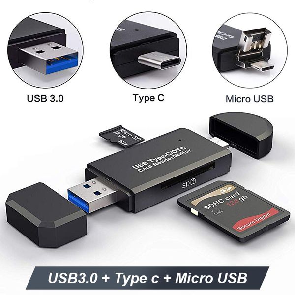 sd card reader usb 3.0 otg micro usb type c card reader lector sd memory card reader for micro sd tf usb type-c otg cardreader
sd card reader usb 3.0 otg micro usb type c card reader lector sd memory card reader for micro sd tf usb type-c otg cardreader