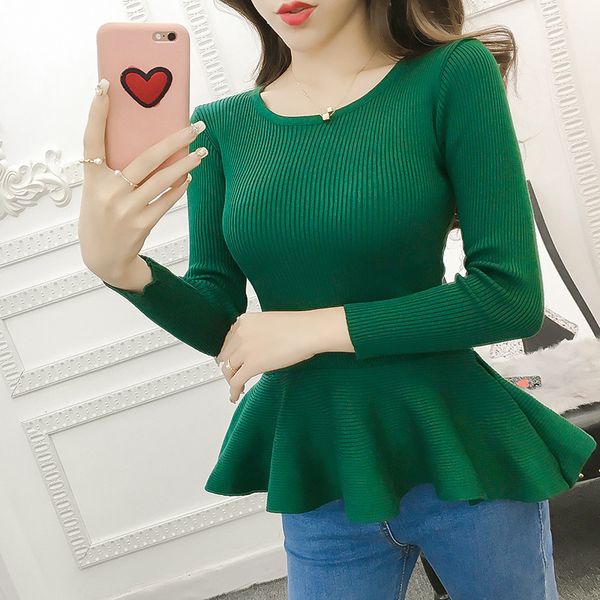 2019 autumn spring women new ruffle knitted sweaters female slim pullover long sleeve round neck casual sweaters, White;black
2019 autumn spring women new ruffle knitted sweaters female slim pullover long sleeve round neck casual sweaters, White;black