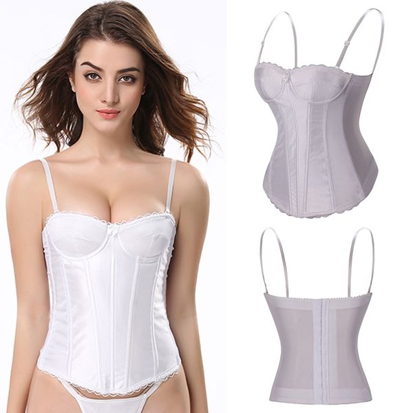 corset erotic lingerie women underwear pulling bustier corsage female bodice, Black;white
corset erotic lingerie women underwear pulling bustier corsage female bodice, Black;white
