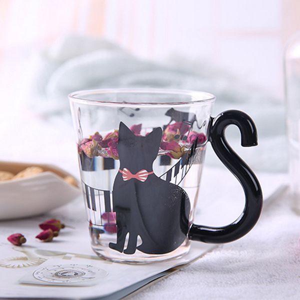 1pcs 300ml cute cats glass mug cup lovely handle milk coffe mug water bottle kitchen accessories for love couples
1pcs 300ml cute cats glass mug cup lovely handle milk coffe mug water bottle kitchen accessories for love couples