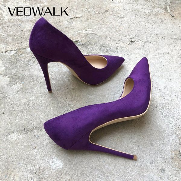 veowalk deep purple women flock pointed toe high heels fashion ladies slip on stiletto pumps woman party wedding shoes, Black
veowalk deep purple women flock pointed toe high heels fashion ladies slip on stiletto pumps woman party wedding shoes, Black
