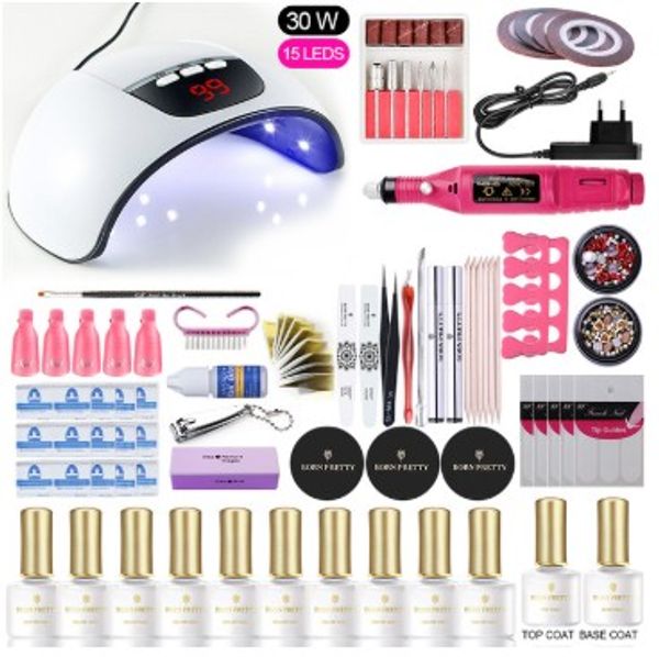 born pretty nail gel set uv led lamp dryer with 10/12pcs nail gel polish manicuring tool set drill machine kit tool
born pretty nail gel set uv led lamp dryer with 10/12pcs nail gel polish manicuring tool set drill machine kit tool