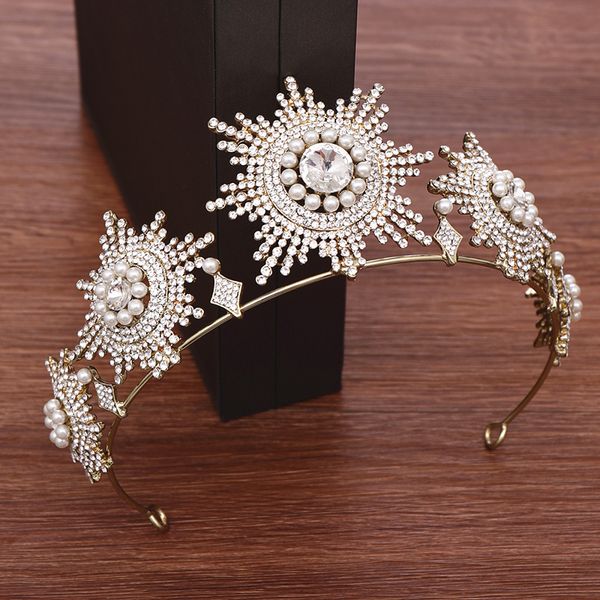 bride crown tiara wedding hair accessories rhinestone crystal crown princess diadem pearl headband bridal hair decoration, Golden;white
bride crown tiara wedding hair accessories rhinestone crystal crown princess diadem pearl headband bridal hair decoration, Golden;white