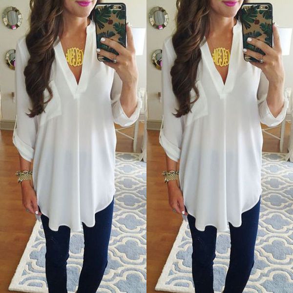 maternity v-neck chiffon blouse summer fashion casual white shirts loose solid color clothes for pregnant women
maternity v-neck chiffon blouse summer fashion casual white shirts loose solid color clothes for pregnant women