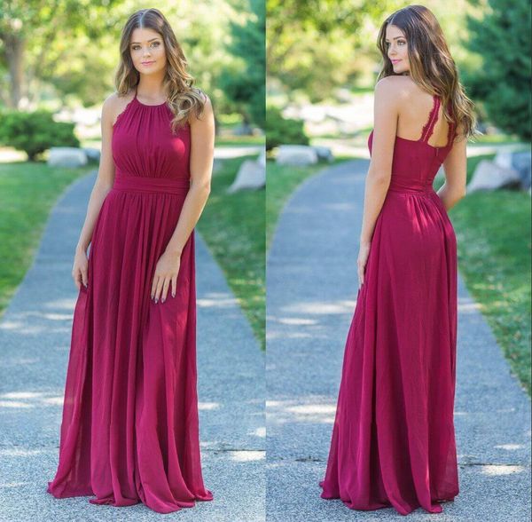 summer wedding burgundy halter chiffon bridesmaid dress long maid of honor dress wedding guest gown bm0666, White;pink
summer wedding burgundy halter chiffon bridesmaid dress long maid of honor dress wedding guest gown bm0666, White;pink