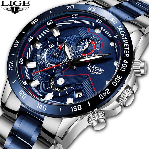 2019 new lige casual stainless steel fashion quartz blue watch mens watches waterproof clock relogio masculino, Slivery;brown
2019 new lige casual stainless steel fashion quartz blue watch mens watches waterproof clock relogio masculino, Slivery;brown