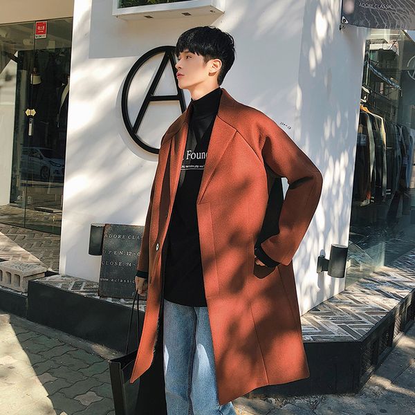 warm fashion men wool coat long turn down collar winter jacket single breasted pockets cashmere overcoat 2018, Black
warm fashion men wool coat long turn down collar winter jacket single breasted pockets cashmere overcoat 2018, Black