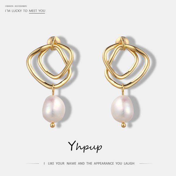 yhpup fashion charm geometric drop natural pearl earrings korean romantic ladies party wedding exquisite earrings jewelry gift, Silver
yhpup fashion charm geometric drop natural pearl earrings korean romantic ladies party wedding exquisite earrings jewelry gift, Silver