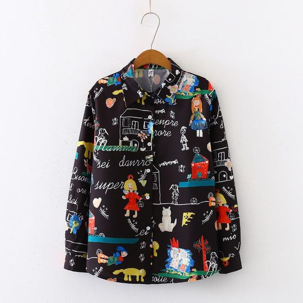 2020 spring new women fashion long sleeve cartoon charcter print loose chiffon shirts blouses casual vintage shirts, White
2020 spring new women fashion long sleeve cartoon charcter print loose chiffon shirts blouses casual vintage shirts, White