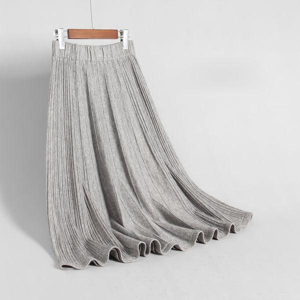 2020 high waist knitted a-line midi fashion women autumn winter pleated skirt faldas jupe femme saia, Black
2020 high waist knitted a-line midi fashion women autumn winter pleated skirt faldas jupe femme saia, Black