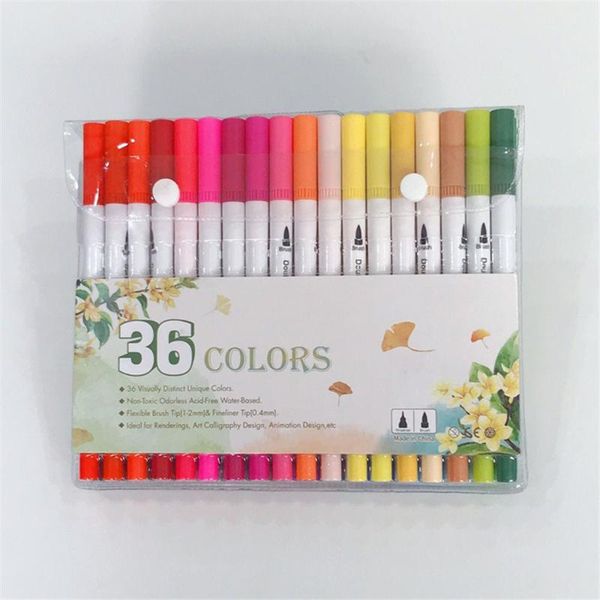 36 набор цветов двойной головки щетки fineliner для профессионального художника-любителя рисования многоцветной пер записи инструментов студ
36 набор цветов двойной головки щетки fineliner для профессионального художника-любителя рисования многоцветной пер записи инструментов студ