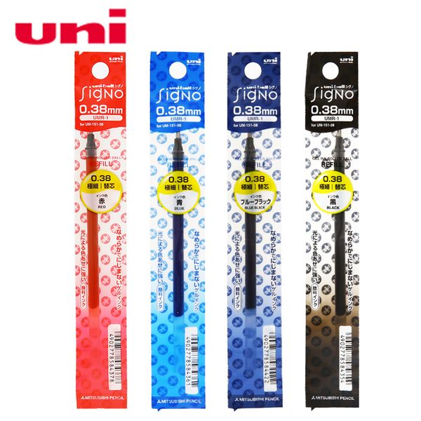 

6pcs uni umr-1 gel pen refill um-151 gel refill student study exam office stationery 0.38mm