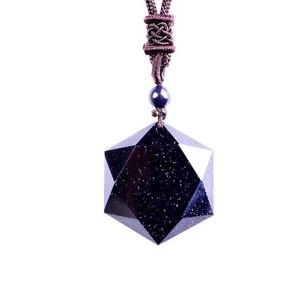 natural stone blue sand six star pendant necklaces for women and men cubic hexagram sweater necklace, Silver
natural stone blue sand six star pendant necklaces for women and men cubic hexagram sweater necklace, Silver
